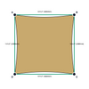 Custom Monotec 370 Shade Sail - Karloo Sand - 4 Corner - Technical Drawing