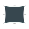 Custom ExtraBlock 330 Shade Sail - Charcoal - 4 Corner - Technical Drawing