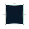 Custom Shadetec 320 Shade Sail - Deep Sea Navy - 4 Corner - Technical Drawing