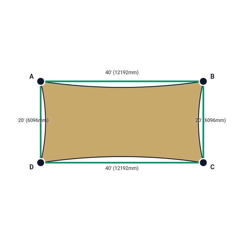 Custom Monotec 370 Shade Sail - Karloo Sand - 4 Corner