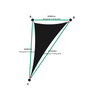 Custom Monotec 370 Shade Sail - Domino Black - 3 Corner - Technical Drawing