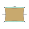 Custom Monotec 370 Shade Sail - Karloo Sand - 4 Corner - Technical Drawing