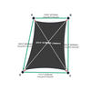 Custom Monotec 370 Shade Sail - Graphite Grey - 4 Corner - Technical Drawing