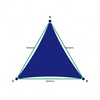 Custom Monotec 370 Shade Sail - Sheba Navy - 3 Corner - Technical Drawing