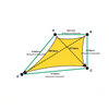 Custom Monotec 370 Shade Sail - Mellow Haze Yellow - 4 Corner - Technical Drawing