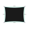 Custom Monotec 370 Shade Sail - Domino Black - 4 Corner - Technical Drawing