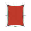 Custom Commercial 95 Shade Sail - Cherry Red - 4 Corner - Technical Drawing