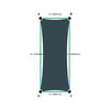 Custom ExtraBlock 330 Shade Sail - Charcoal - 4 Corner - Technical Drawing