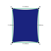 Custom Monotec 370 Shade Sail - Sheba Navy - 4 Corner - Technical Drawing