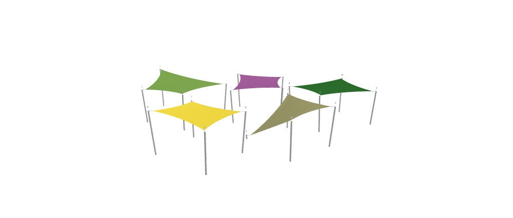 Modular Custom Shade Sails Designer - Custom Design Ref: M_AYHVVX