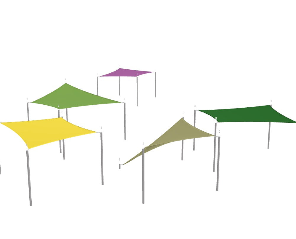 Modular Custom Shade Sails Designer - Custom Design Ref: M_C5WE1M