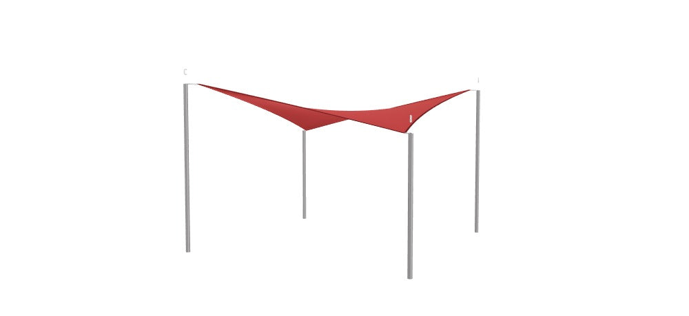 Modular Custom Shade Sails Designer - Custom Design Ref: M_ENAT1A