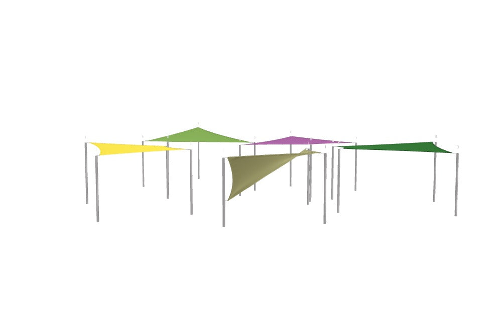Modular Custom Shade Sails Designer - Custom Design Ref: M_U5NIPR