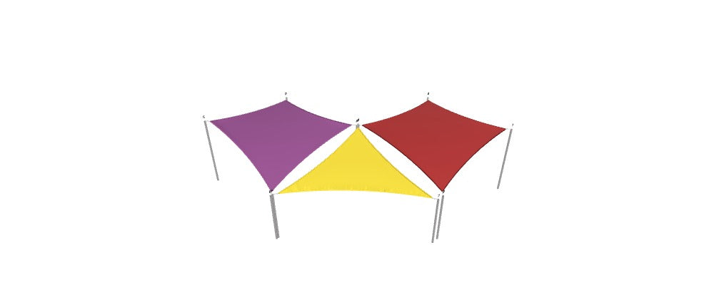 Modular Custom Shade Sails Designer - Custom Design Ref: M_YEMIEJ