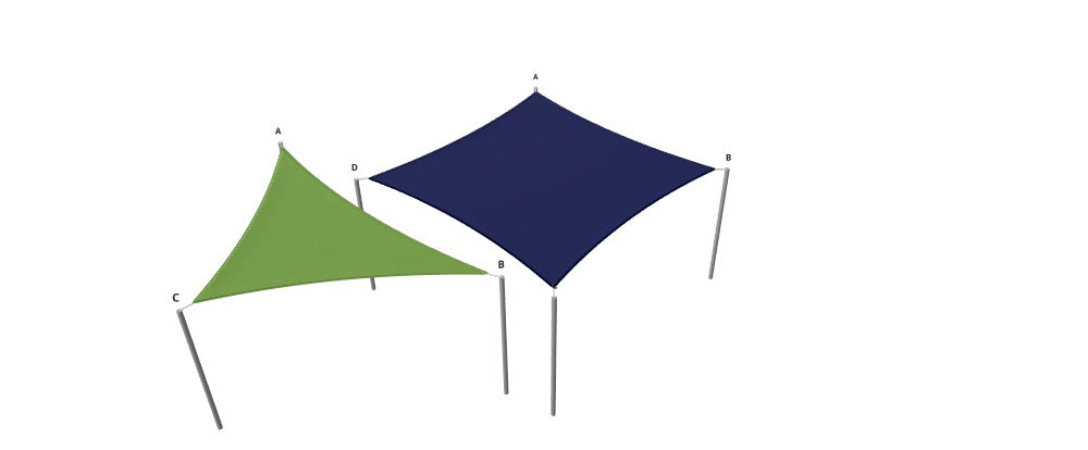 Modular Custom Shade Sails Designer - Custom Design Ref: M_YNYFDA