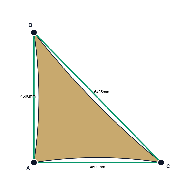 Custom Monotec 370 Shade Sail - Karloo Sand - 3 Corner