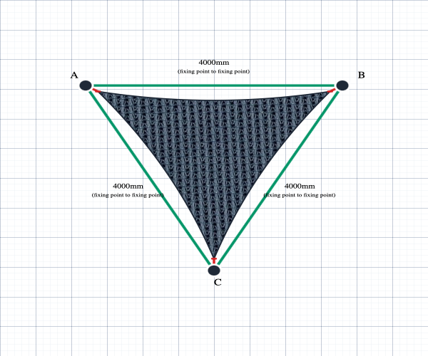 Custom Monotec 370 Shade Sail - Graphite Grey - 3 Corner