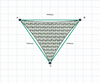 Custom ExtraBlock 330 Shade Sail - Pearl Onyx - 3 Corner - Technical Drawing