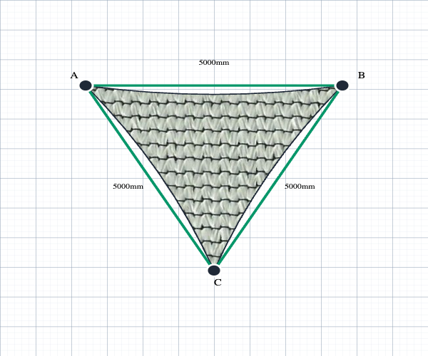 Custom ExtraBlock 330 Shade Sail - Pearl Onyx - 3 Corner