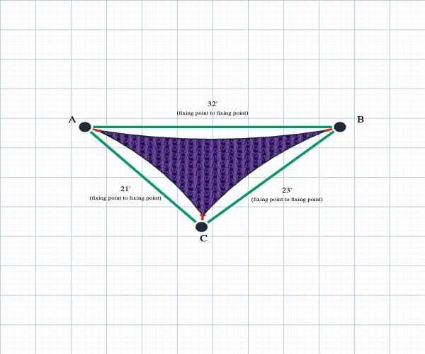 Custom Monotec 370 Shade Sail - Jazzberry Purple - 3 Corner