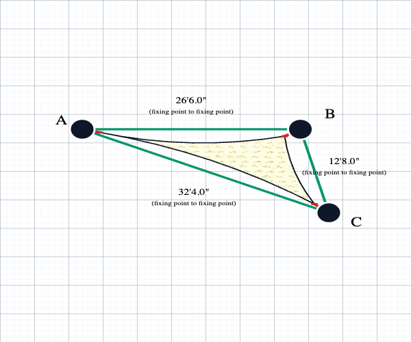 Custom Shadetec 320 Shade Sail - Coastal Cream - 3 Corner
