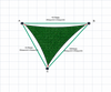 Custom Shadetec 320 Shade Sail - Meadow Green - 3 Corner - Technical Drawing