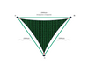 Custom Monotec 370 Shade Sail - Koonunga Green - 3 Corner - Technical Drawing
