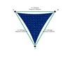 Custom Commercial 95 Shade Sail - Aquatic Blue - 3 Corner - Technical Drawing