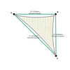 Custom Monotec 370 Shade Sail - Chino Cream - 3 Corner - Technical Drawing