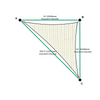Custom Monotec 370 Shade Sail - Chino Cream - 3 Corner - Technical Drawing
