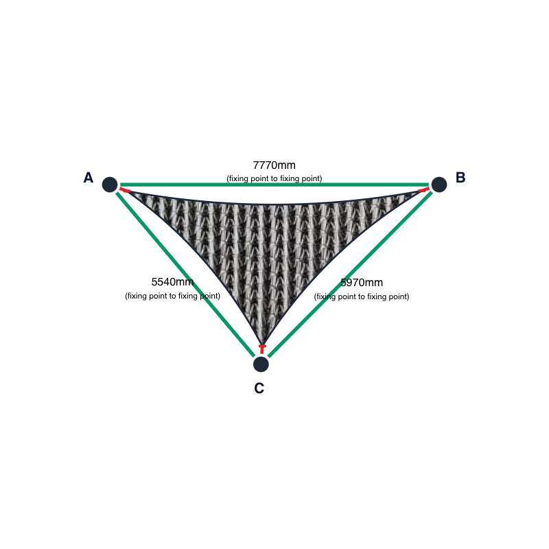 Custom Monotec 370 Shade Sail - Titanium - 3 Corner