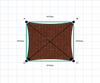 Custom Shadetec 320 Shade Sail - Canyon Tan - 4 Corner - Technical Drawing