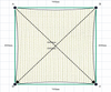 Custom Monotec 370 Shade Sail - Chino Cream - 4 Corner - Technical Drawing