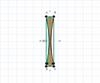 Custom Shadetec 320 Shade Sail - Desert Sand - 4 Corner - Technical Drawing