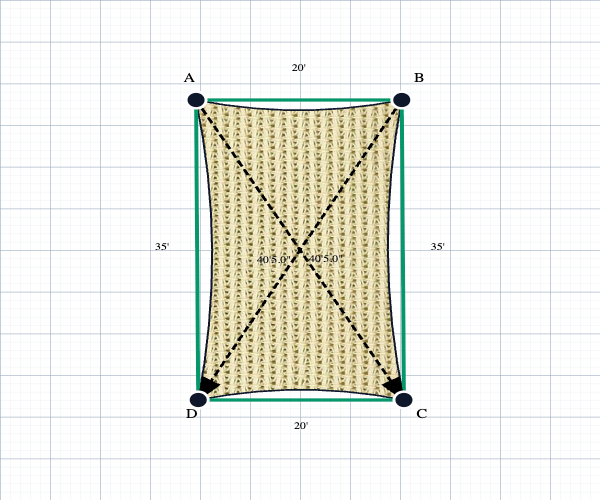 Custom Monotec 370 Shade Sail - Karloo Sand - 4 Corner
