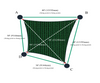 Custom Monotec 370 Shade Sail - Koonunga Green - 4 Corner - Technical Drawing