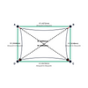 Custom Commercial 95 Shade Sail - Desert Sand - 4 Corner - Technical Drawing