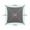 Custom Monotec 370 Shade Sail - Titanium - 4 Corner - Technical Drawing
