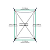 Custom Shadetec 320 Shade Sail - Desert Sand - 4 Corner - Technical Drawing